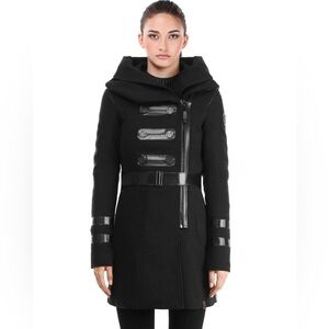 RUDSAK Leather and Wool with Hoodie Gorgeous Lambskin LeatherSize S